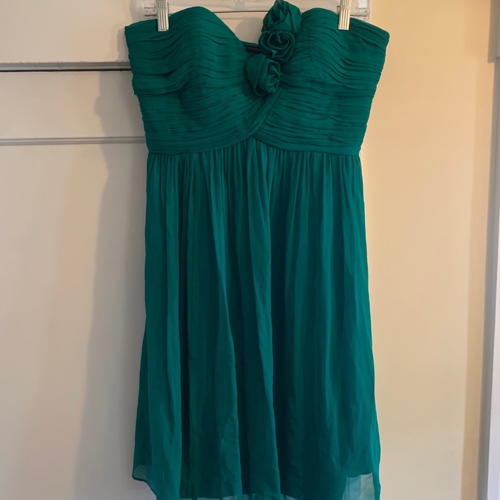 Donna Morgan Green Silk Dress